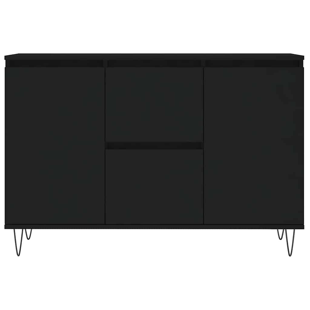 skænk 101,5x35x70 cm konstrueret træ sort