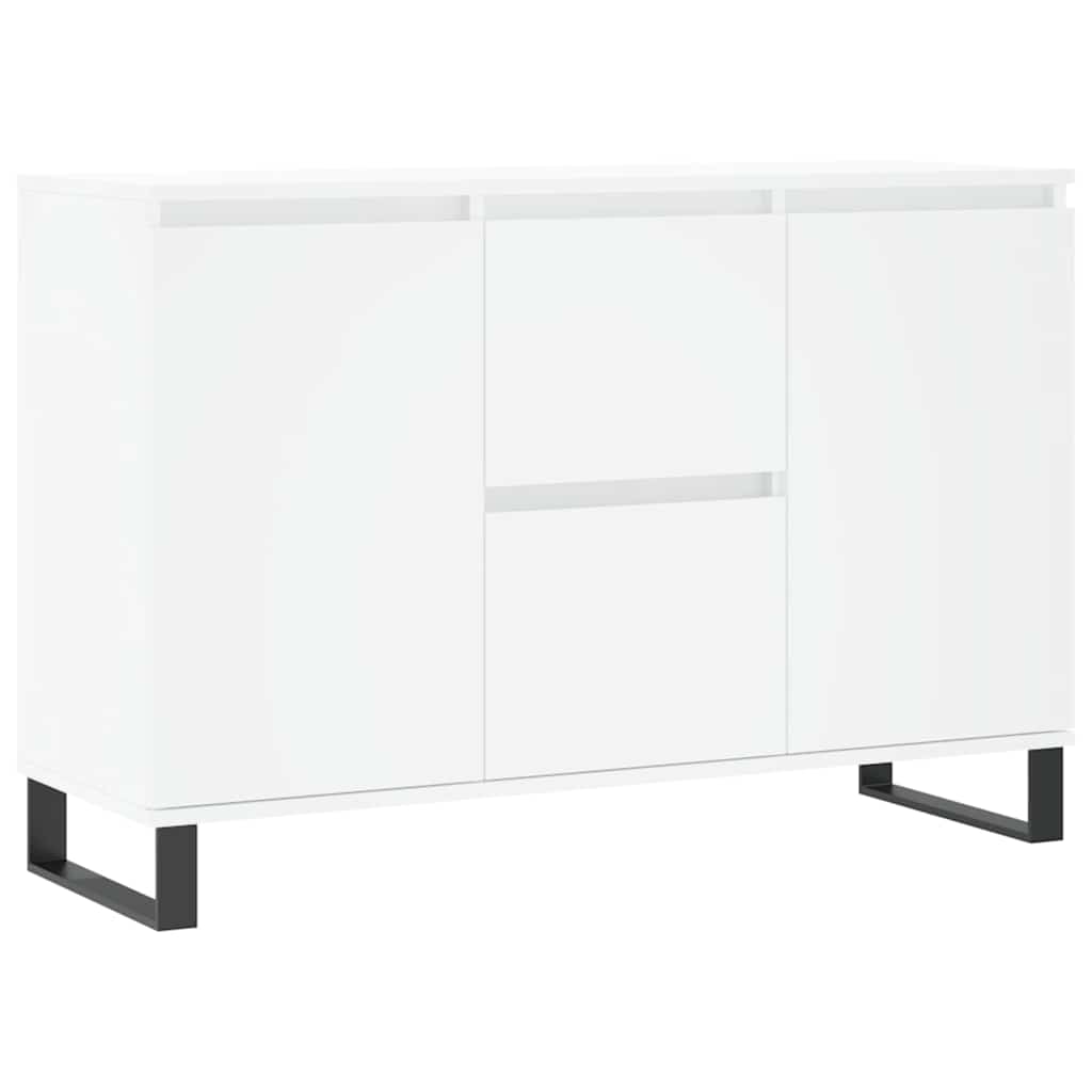 skænk 101,5x35x70 cm konstrueret træ hvid