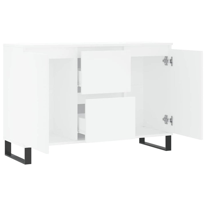 skænk 101,5x35x70 cm konstrueret træ hvid