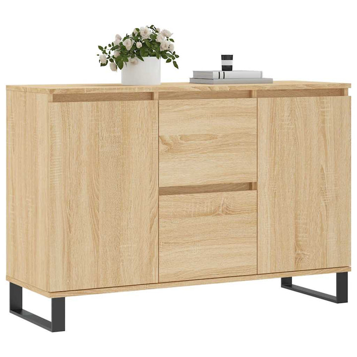 skænk 101,5x35x70 cm konstrueret træ sonoma-eg