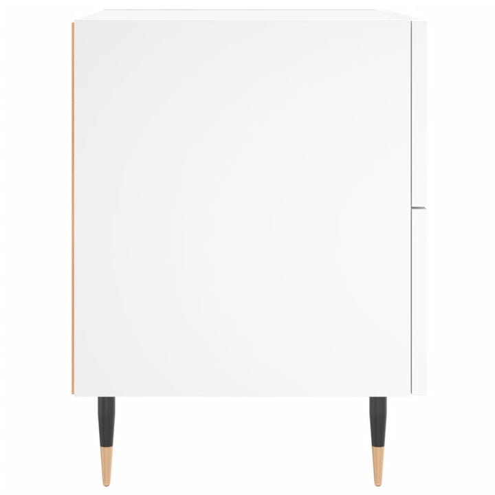 sengeborde 2 stk. 40x35x47,5 cm konstrueret træ hvid
