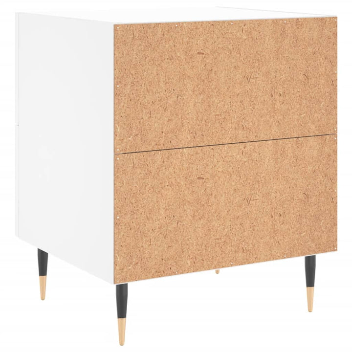 sengeborde 2 stk. 40x35x47,5 cm konstrueret træ hvid