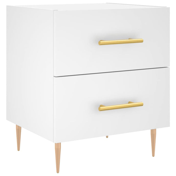 sengeborde 2 stk. 40x35x47,5 cm konstrueret træ hvid