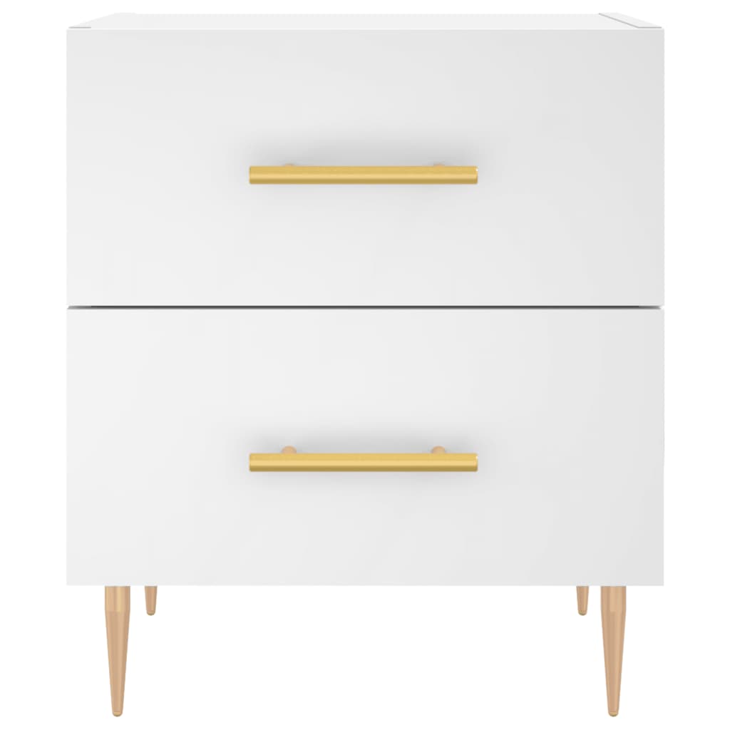 sengeborde 2 stk. 40x35x47,5 cm konstrueret træ hvid