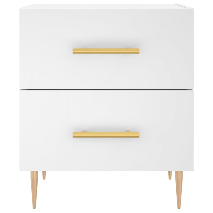 sengeborde 2 stk. 40x35x47,5 cm konstrueret træ hvid