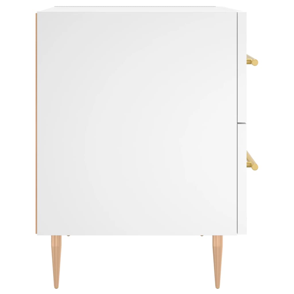 sengeborde 2 stk. 40x35x47,5 cm konstrueret træ hvid