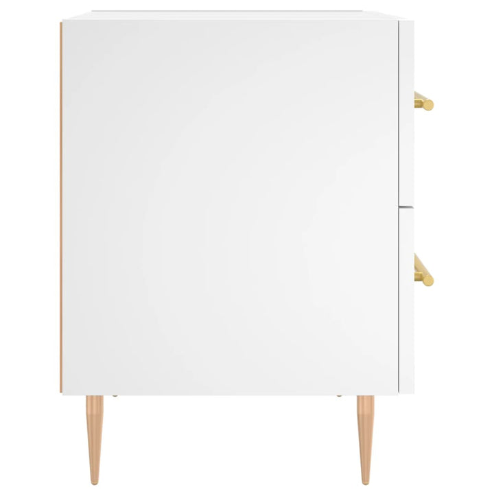 sengeborde 2 stk. 40x35x47,5 cm konstrueret træ hvid