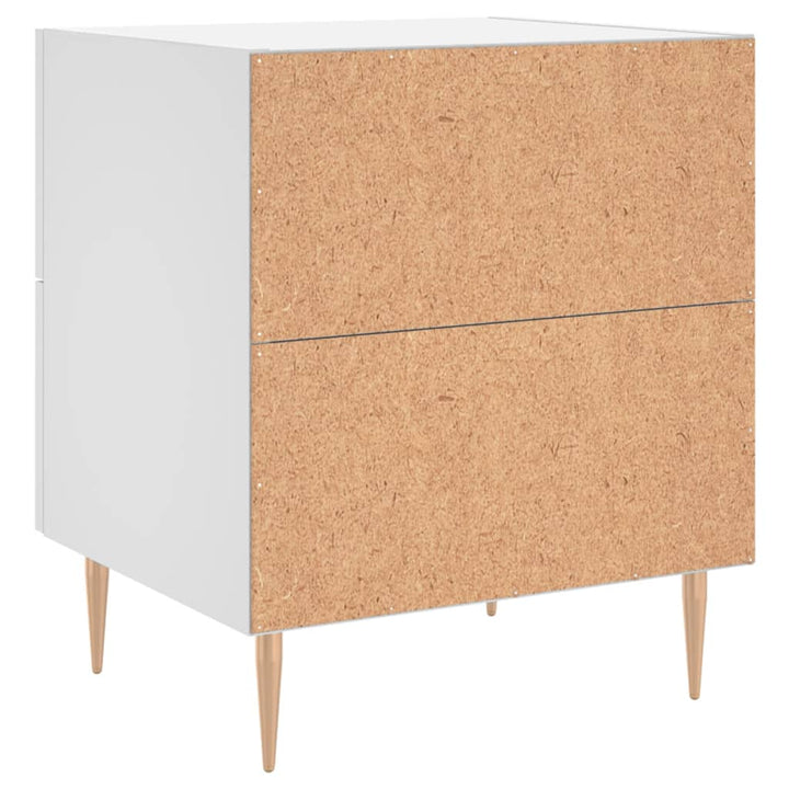 sengeborde 2 stk. 40x35x47,5 cm konstrueret træ hvid
