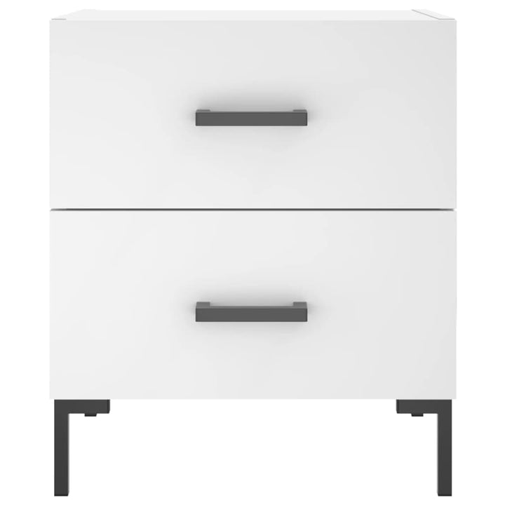sengeborde 2 stk. 40x35x47,5 cm konstrueret træ hvid