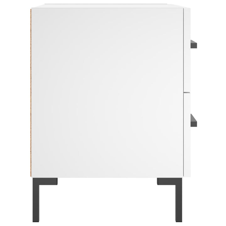 sengeborde 2 stk. 40x35x47,5 cm konstrueret træ hvid