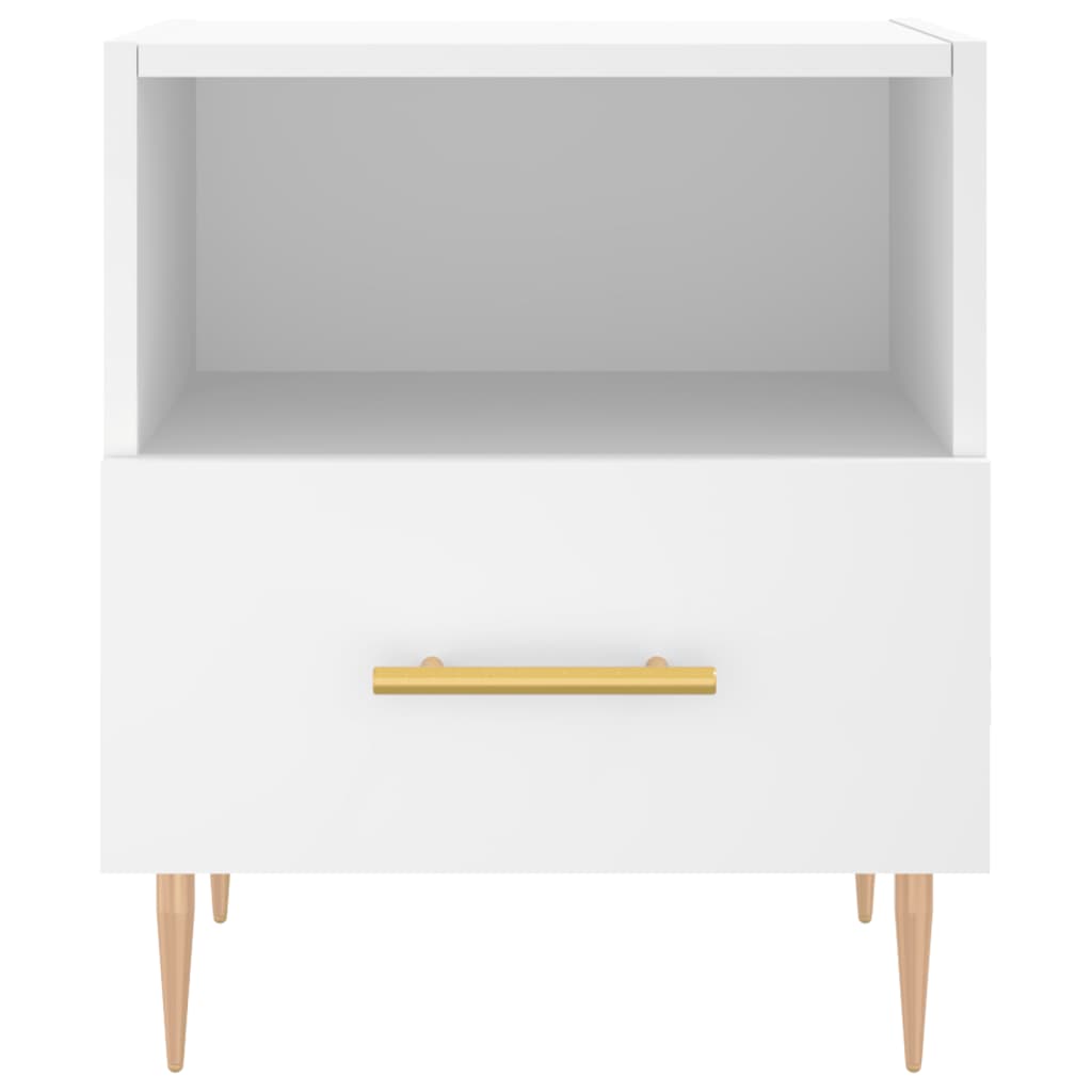 sengeborde 2 stk. 40x35x47,5 cm konstrueret træ hvid