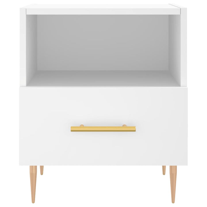sengeborde 2 stk. 40x35x47,5 cm konstrueret træ hvid