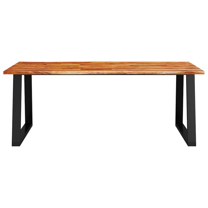 spisebord med naturlig kant 200x90x75 cm massivt akacietræ