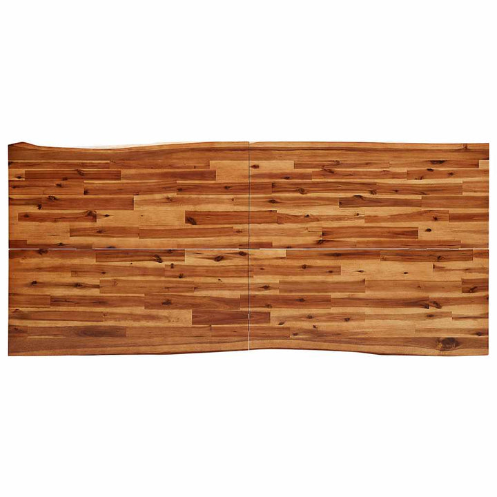 spisebord med naturlig kant 200x90x75 cm massivt akacietræ