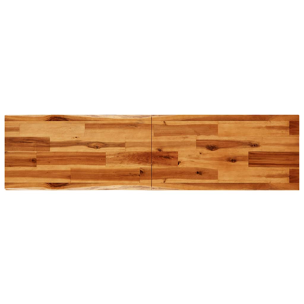 kosolbord med naturlig kant 140x40x80 cm massivt akacietræ