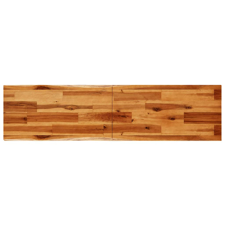 kosolbord med naturlig kant 140x40x80 cm massivt akacietræ