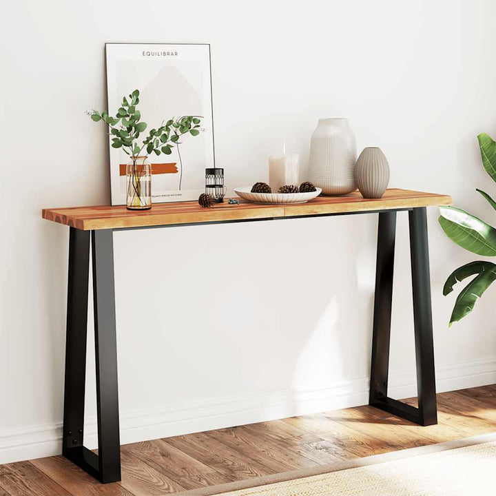 kosolbord med naturlig kant 140x40x80 cm massivt akacietræ