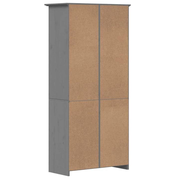 bogreol BODO 82x40x173 cm massivt fyrretræ grå