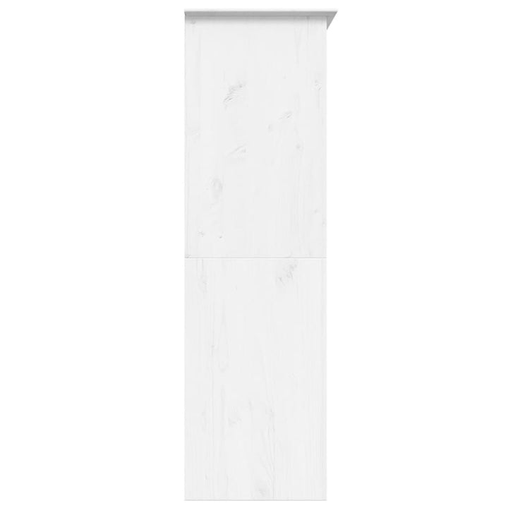 klædeskab BODO 146x53,5x173 cm massivt fyrretræ hvid
