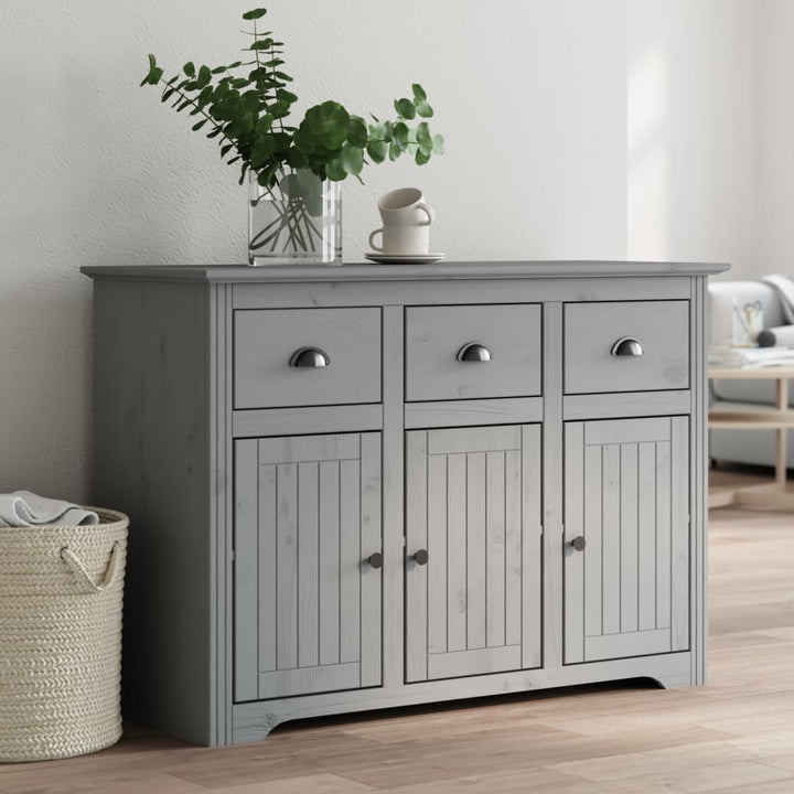skænk BODO 115,5x44x80 cm massivt fyrretræ grå