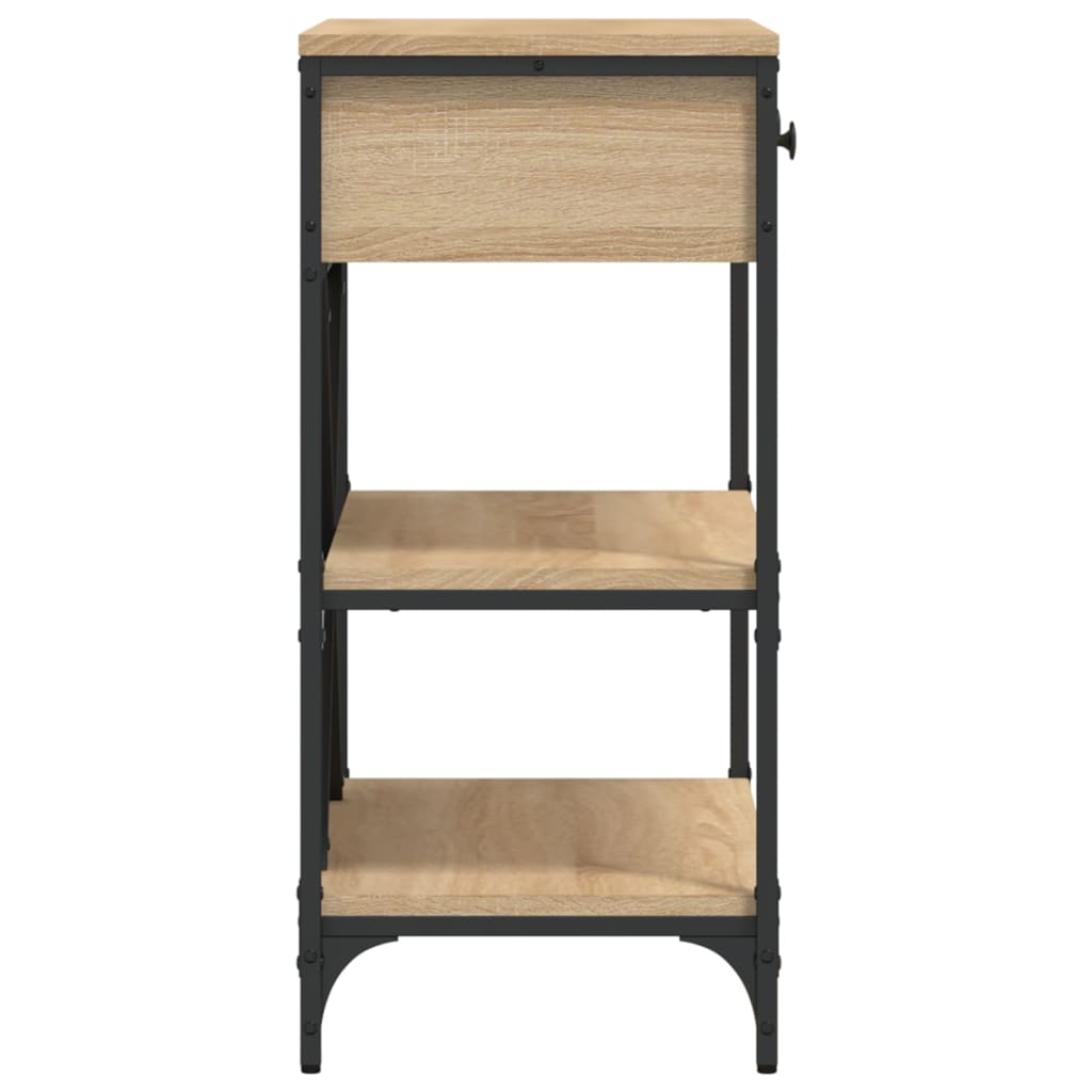 konsolbord 75x34,5x75 cm konstrueret træ sonoma-eg