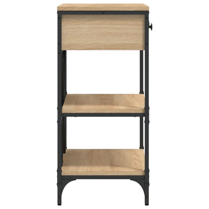 konsolbord 75x34,5x75 cm konstrueret træ sonoma-eg