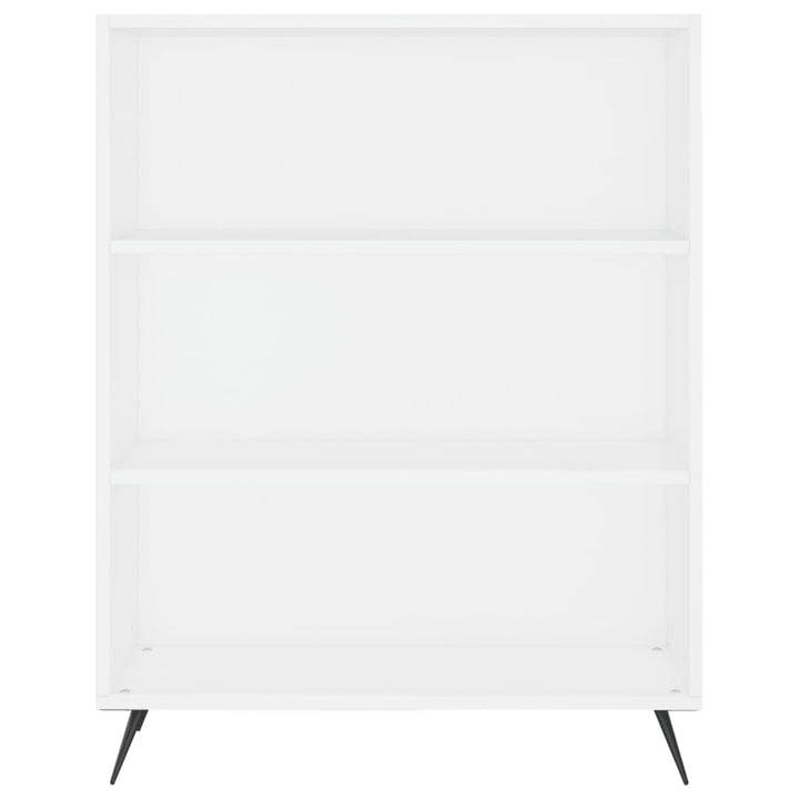 reol 69,5x32,5x180 cm konstrueret træ hvid