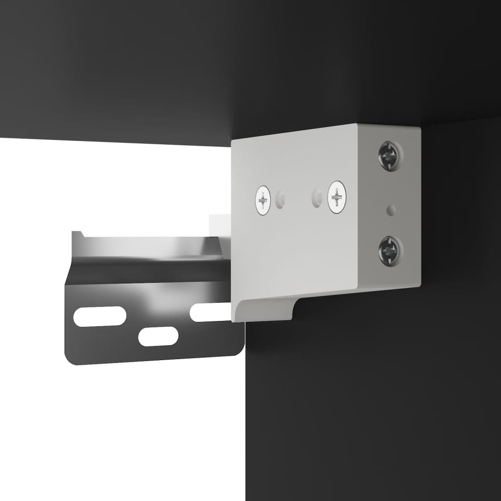 reol 69,5x32,5x180 cm konstrueret træ sort