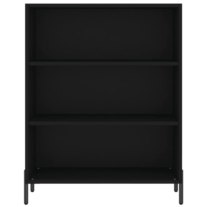 reol 69,5x32,5x180 cm konstrueret træ sort