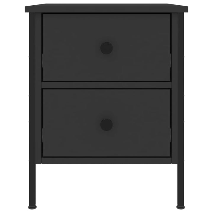 sengeborde 2 stk. 40x42x50 cm konstrueret træ sort