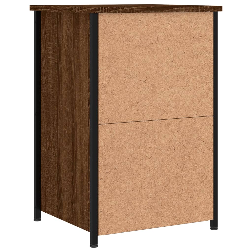 sengeborde 2 stk. 40x36x60 cm brun egetræsfarve