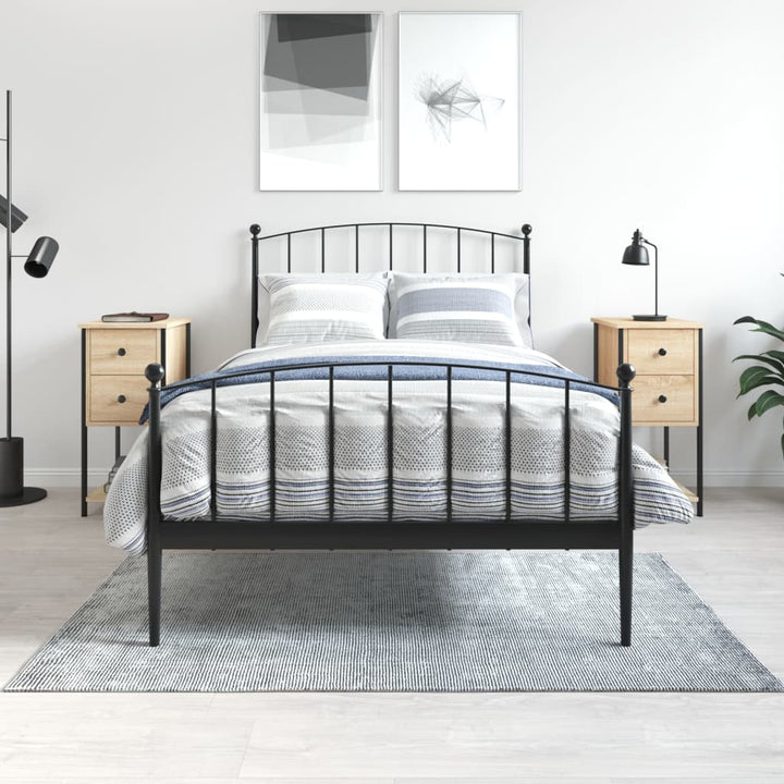 sengeborde 2 stk. 32x42x70 cm konstrueret træ sonoma-eg