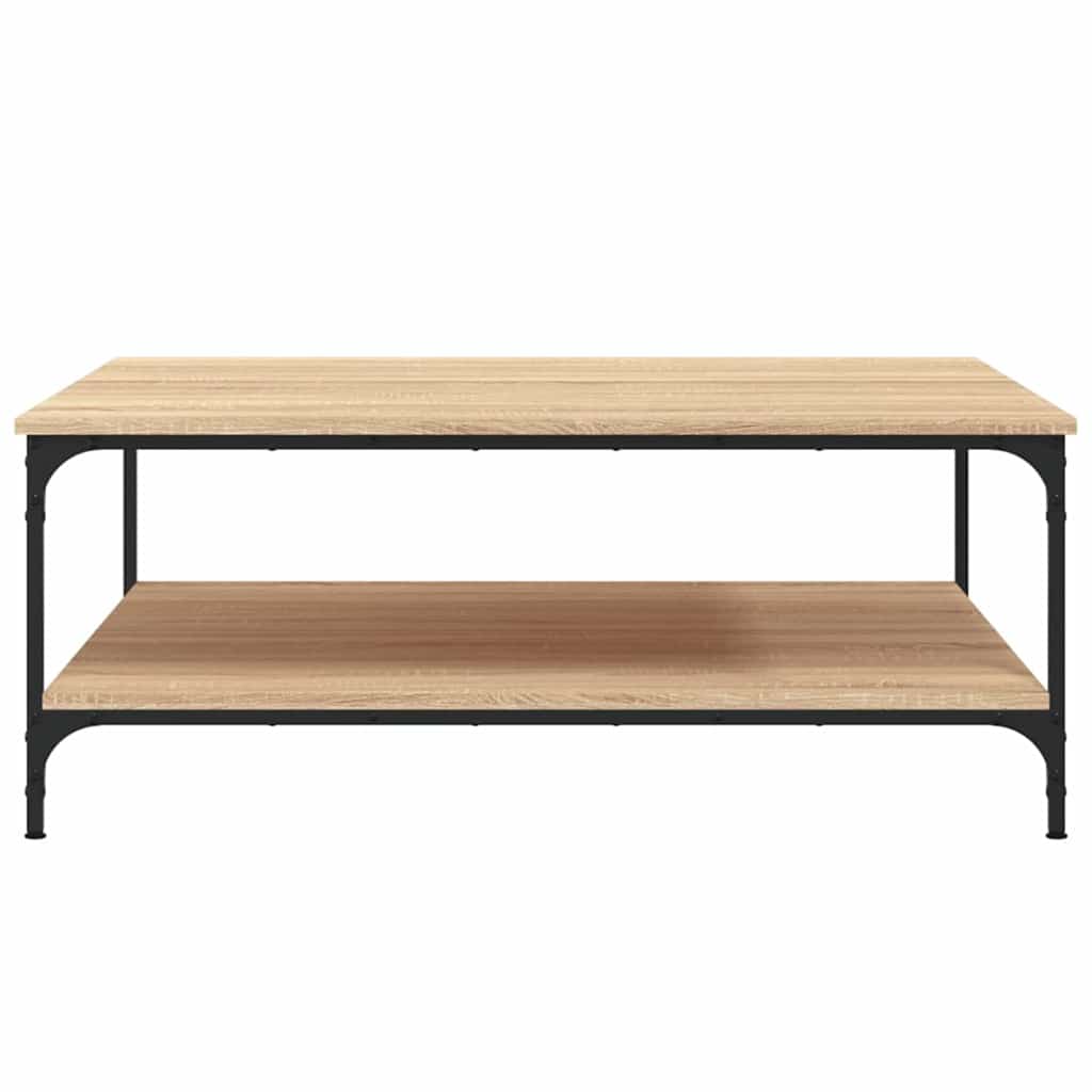 sofabord 100x100x40 cm konstrueret træ sonoma-eg