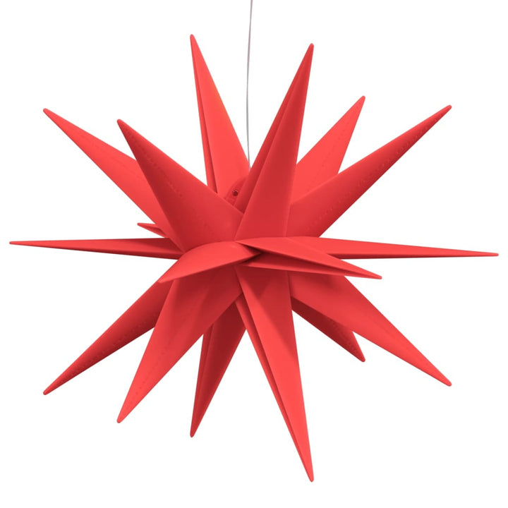 juledekorationer med LED-lys 3 stk. 43 cm foldbar rød