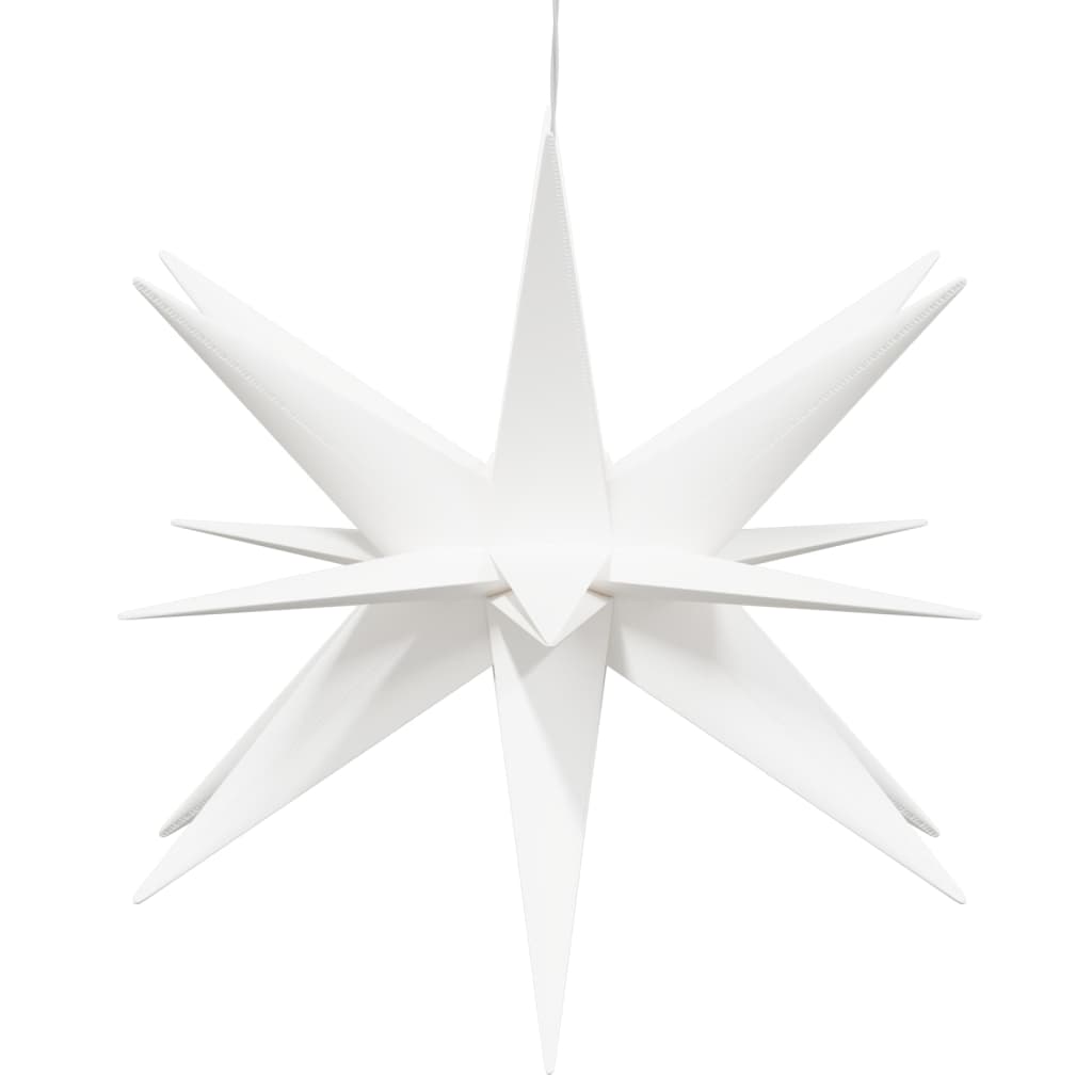juledekorationer med LED-lys 3 stk. 43 cm foldbar hvid
