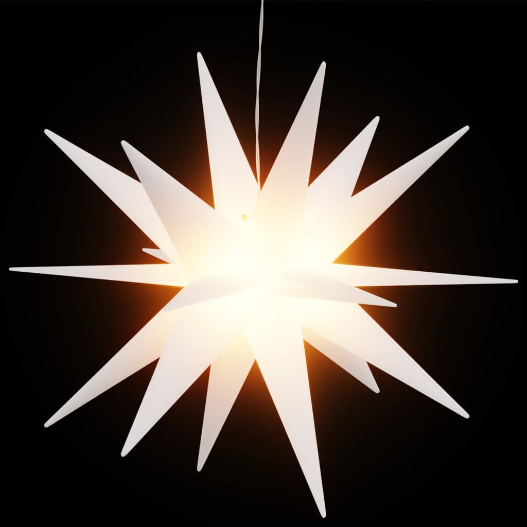 juledekorationer med LED-lys 3 stk. 43 cm foldbar hvid
