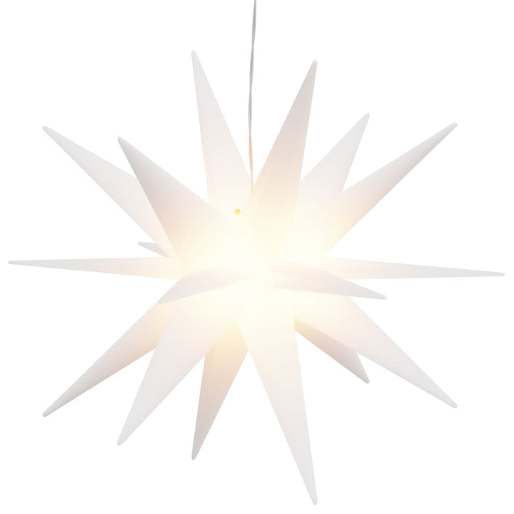 juledekorationer med LED-lys 3 stk. 43 cm foldbar hvid