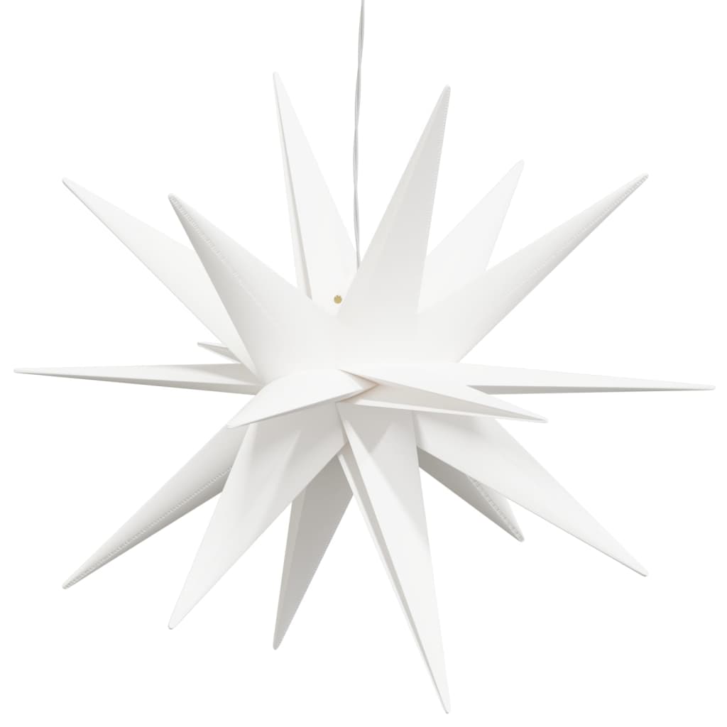 juledekorationer med LED-lys 3 stk. 43 cm foldbar hvid