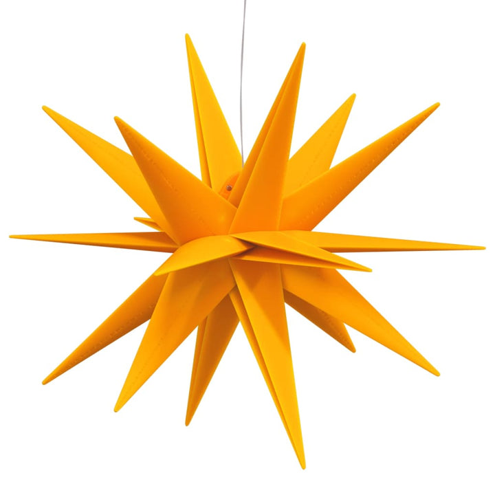 juledekorationer med LED-lys 3 stk. 43 cm foldbar gul