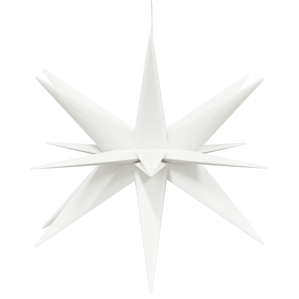juledekorationer med LED-lys 3 stk. 57 cm foldbar hvid