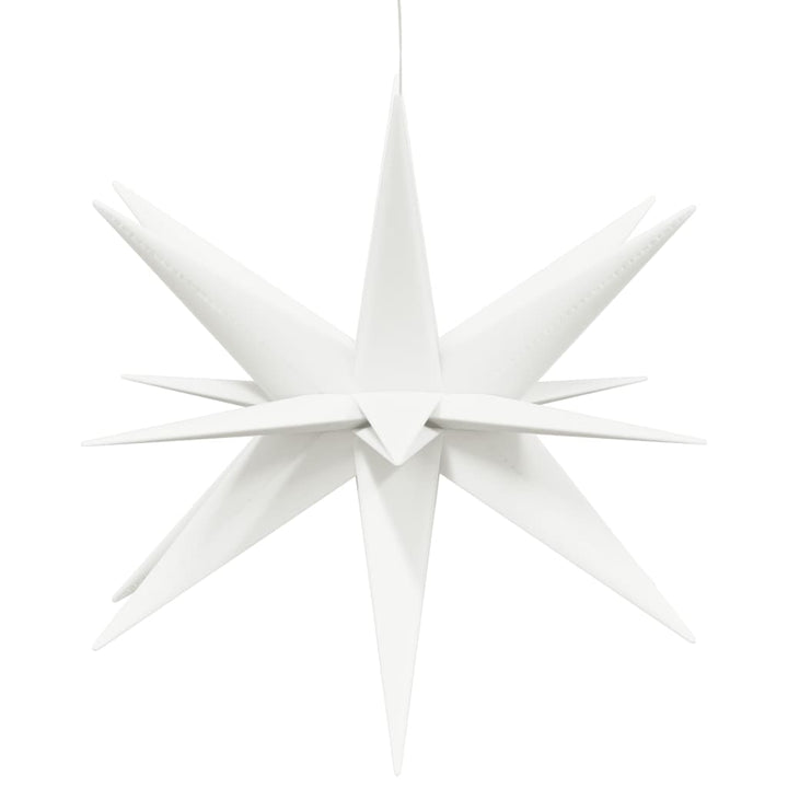 juledekorationer med LED-lys 3 stk. 57 cm foldbar hvid