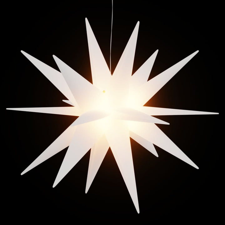 juledekorationer med LED-lys 3 stk. 57 cm foldbar hvid