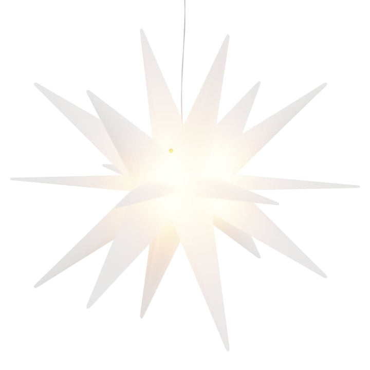 juledekorationer med LED-lys 3 stk. 57 cm foldbar hvid