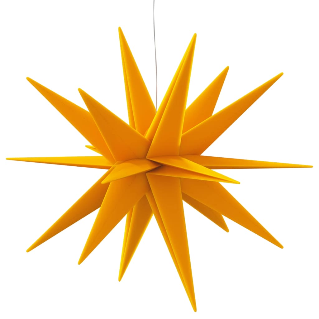 juledekorationer med LED-lys 3 stk. 57 cm foldbar gul