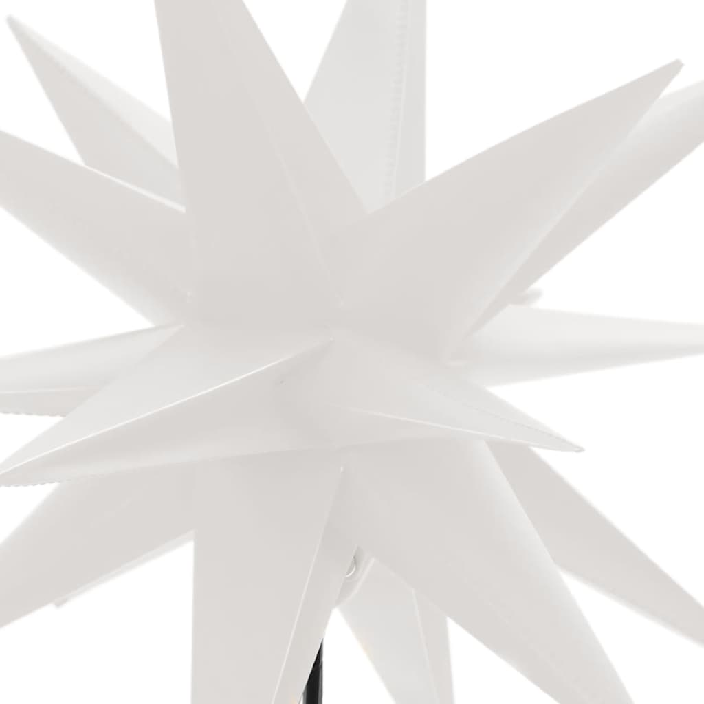 juledekoration m. LED-lys og jordspyd 3 stk. 57 cm foldbar hvid