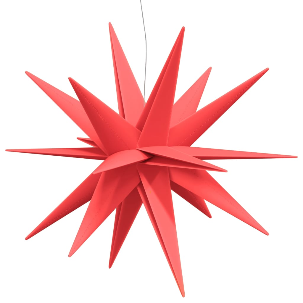 juledekorationer med LED-lys 3 stk. 100 cm foldbar rød
