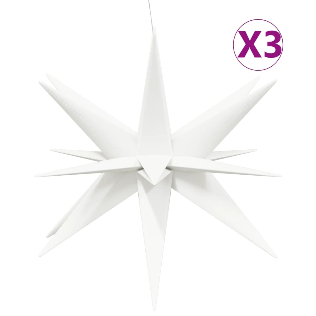 juledekorationer med LED-lys 3 stk. 100 cm foldbar hvid