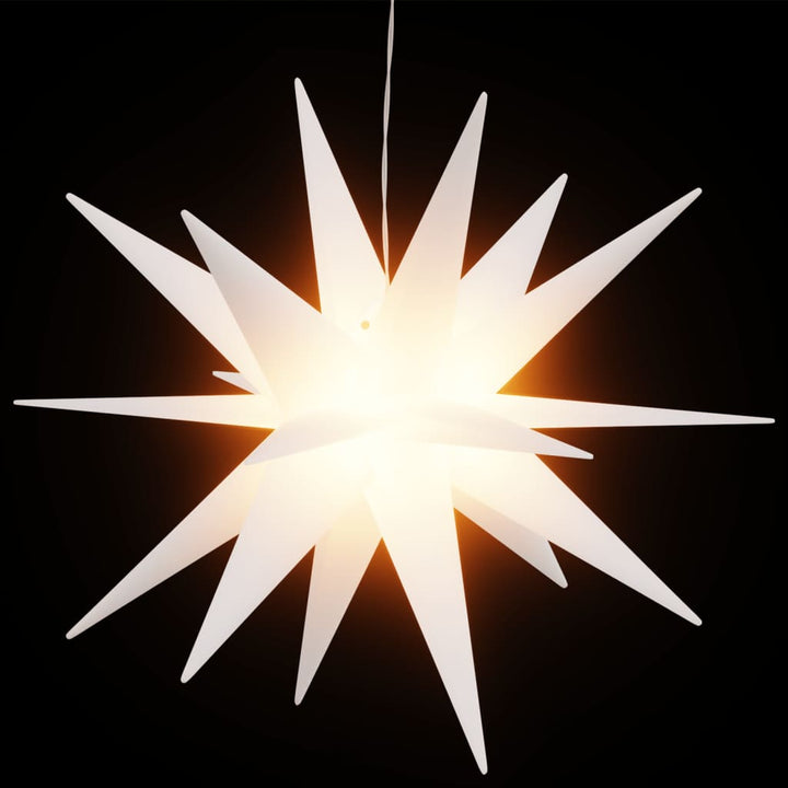 juledekorationer med LED-lys 3 stk. 100 cm foldbar hvid