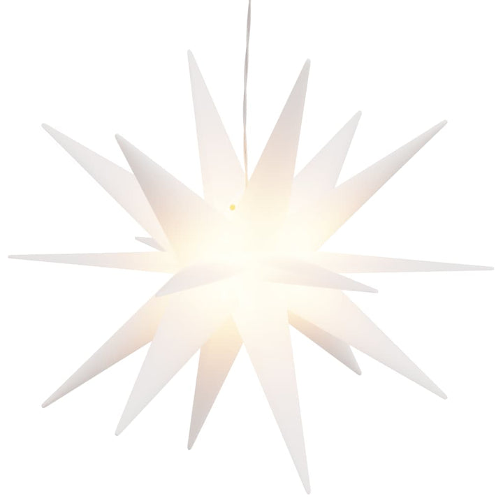 juledekorationer med LED-lys 3 stk. 100 cm foldbar hvid