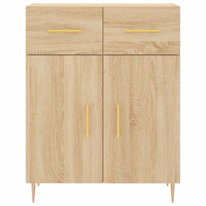 skænk 69,5x34x90 cm konstrueret træ sonoma-eg